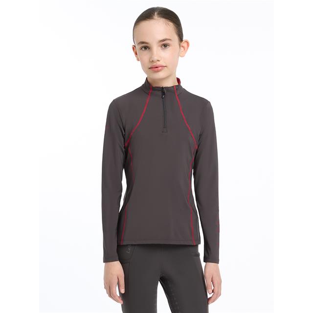 Trainingsshirt LeMieux Young Rider Base Layer Kids Donkergrijs