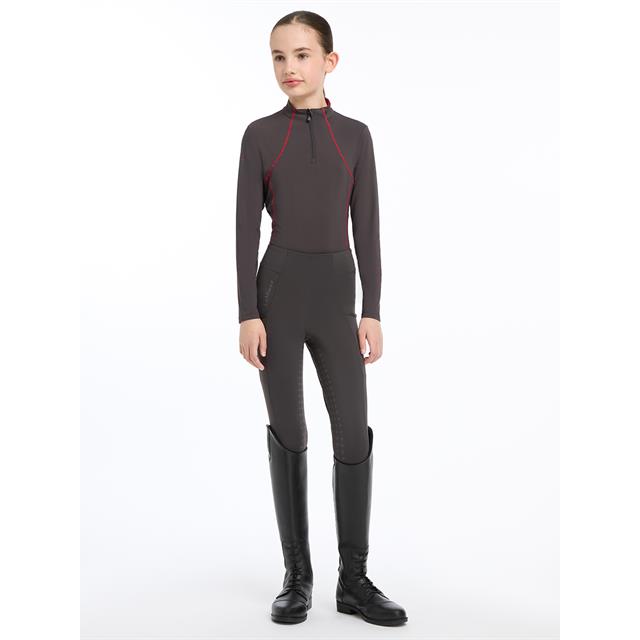 Trainingsshirt LeMieux Young Rider Base Layer Kids Donkergrijs