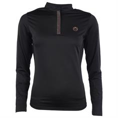 Trainingsshirt Montar Briella Rosegold Crystals Zwart