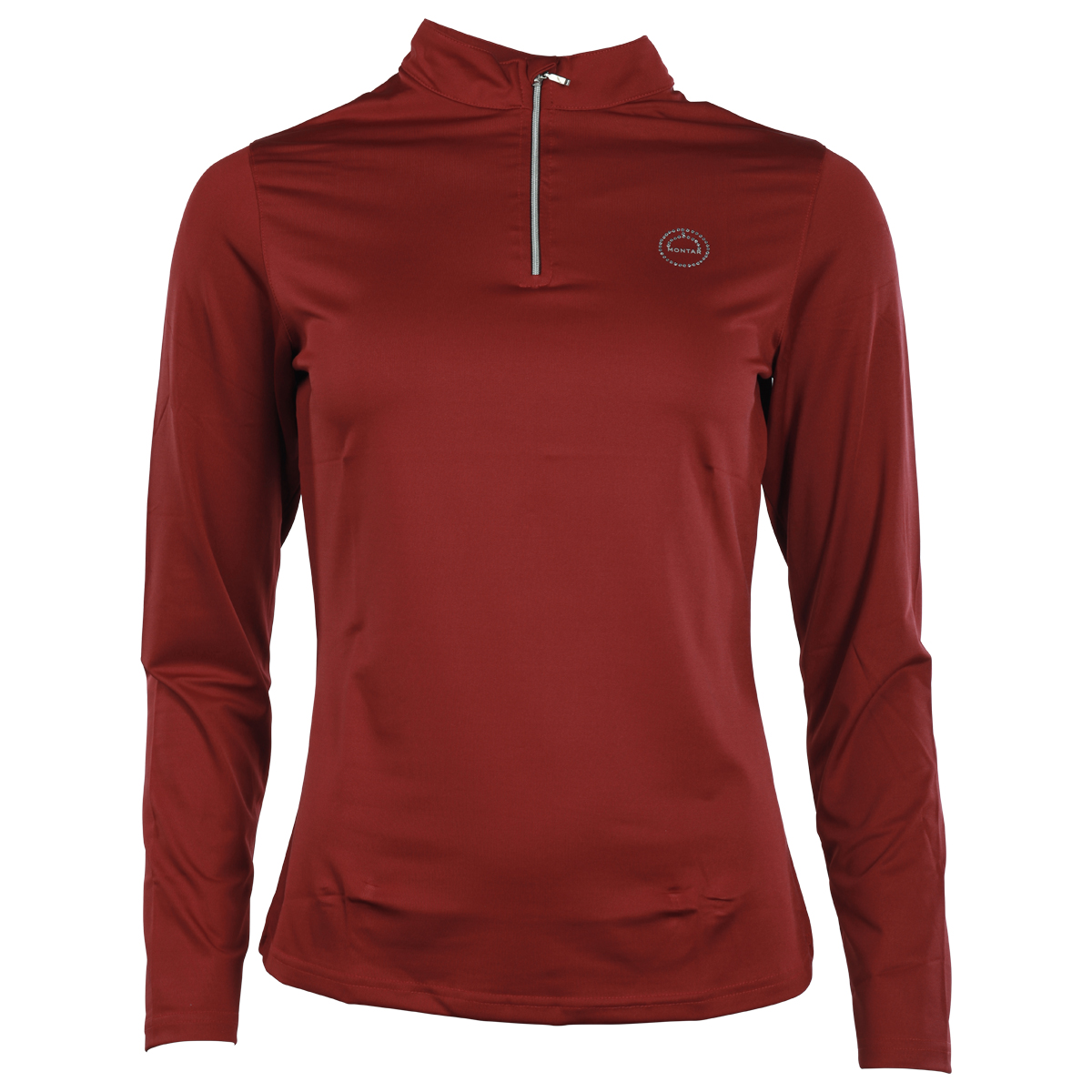 Montar Everly Polo Longsleeve Crystal Logo - maat S - ruby red