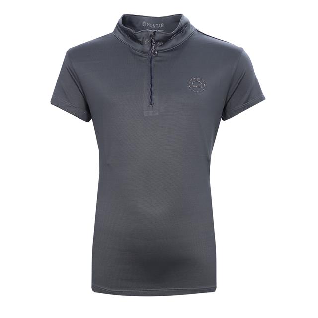Trainingsshirt Montar MOBlair Gun Metal Kids Middenblauw