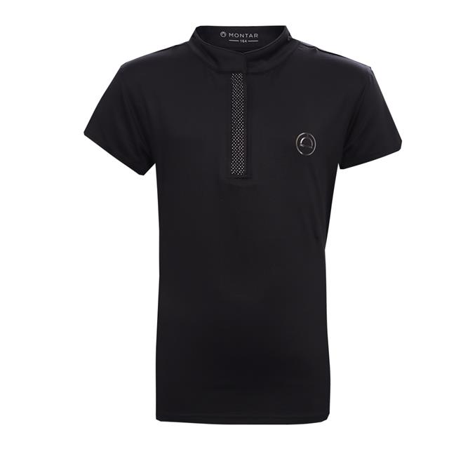 Trainingsshirt Montar MObriella Gun Metal Kids Zwart