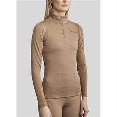 Trainingsshirt Montar MOCilia Jacquard Lichtbruin