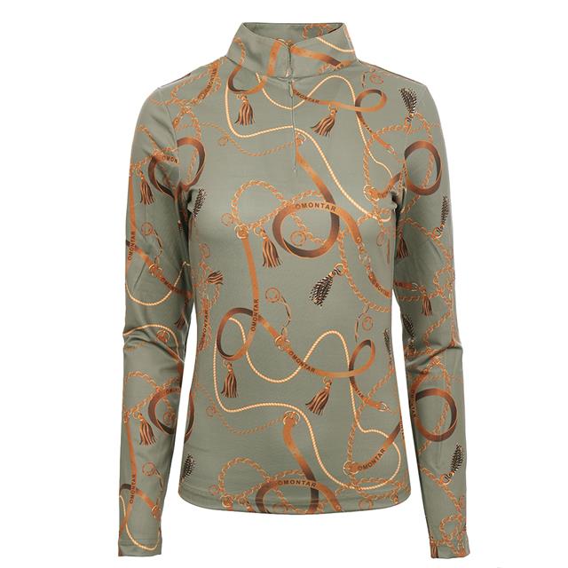 Trainingsshirt Montar MOHailey Bridle Print Lichtgroen