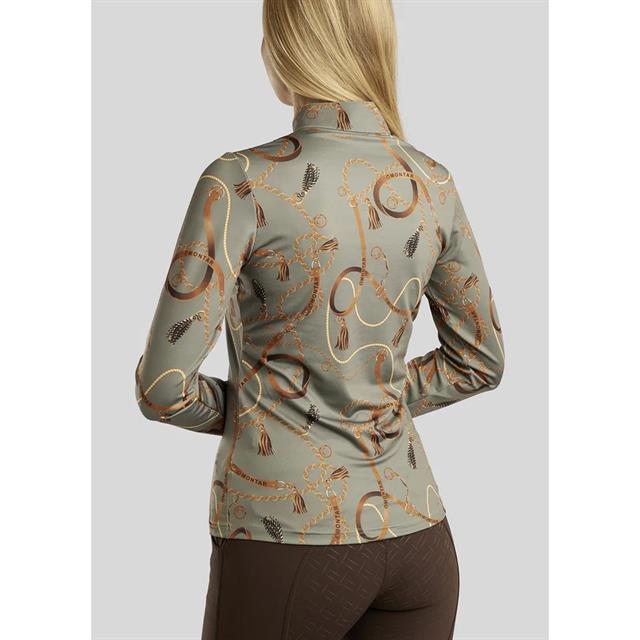 Trainingsshirt Montar MOHailey Bridle Print Lichtgroen