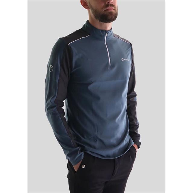 Trainingsshirt Montar Polo Longsleeved Men Blauw