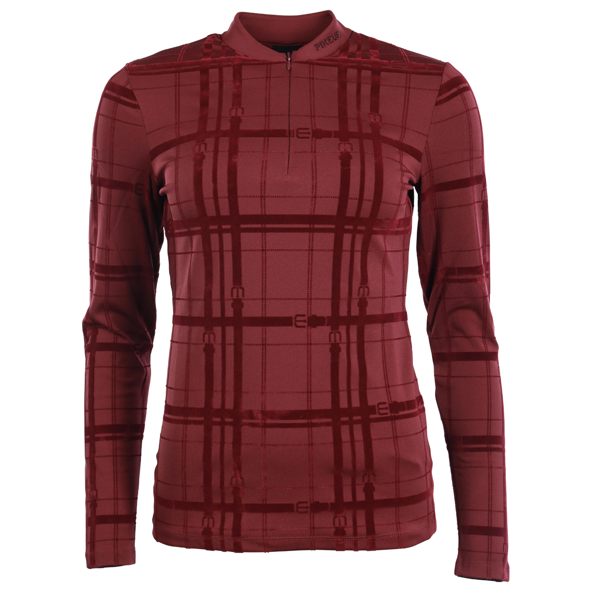 Trainingsshirt Pikeur Selection Zip Print Donkerrood, 34 in donkerrood