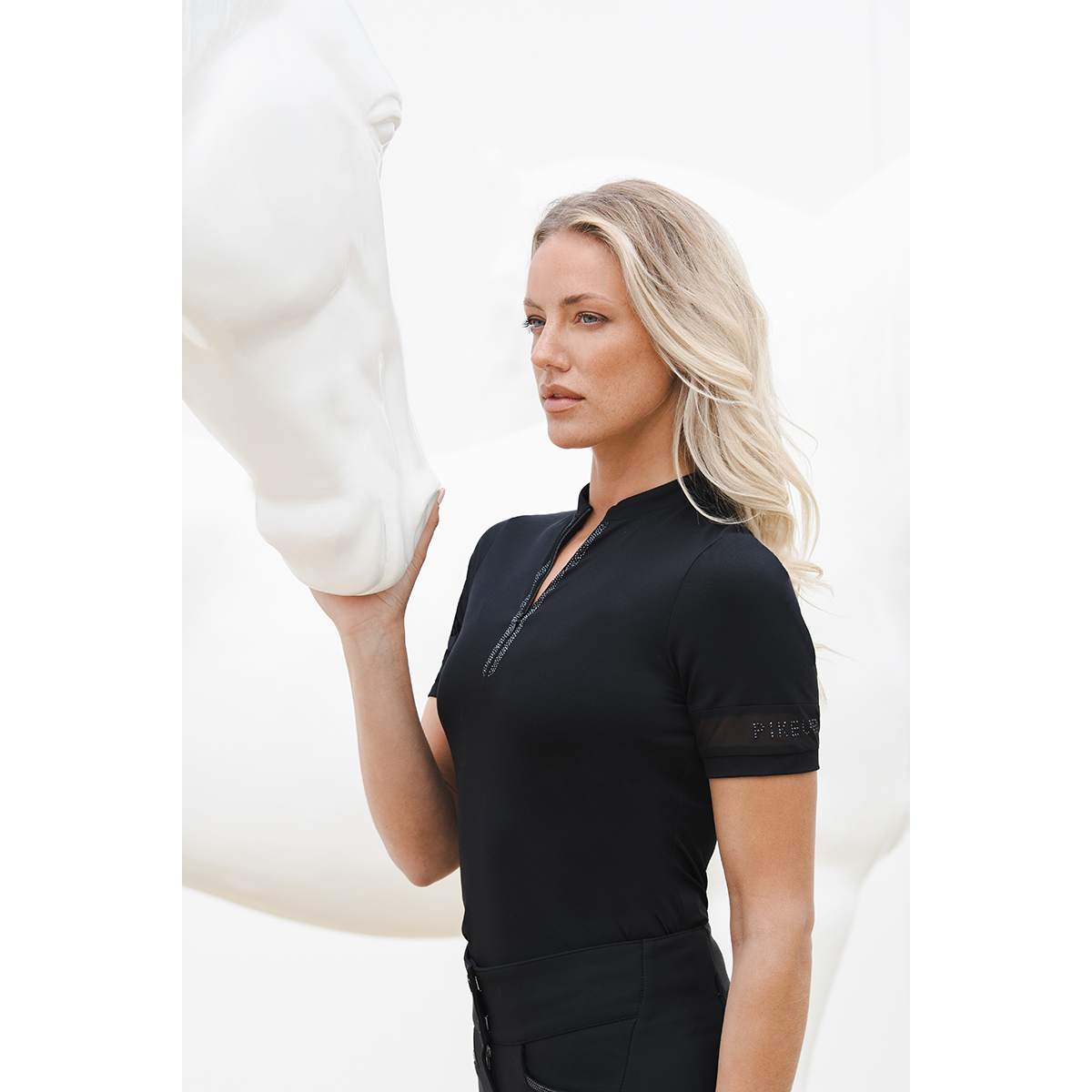 Trainingsshirt Pikeur Valine Zwart, M in zwart