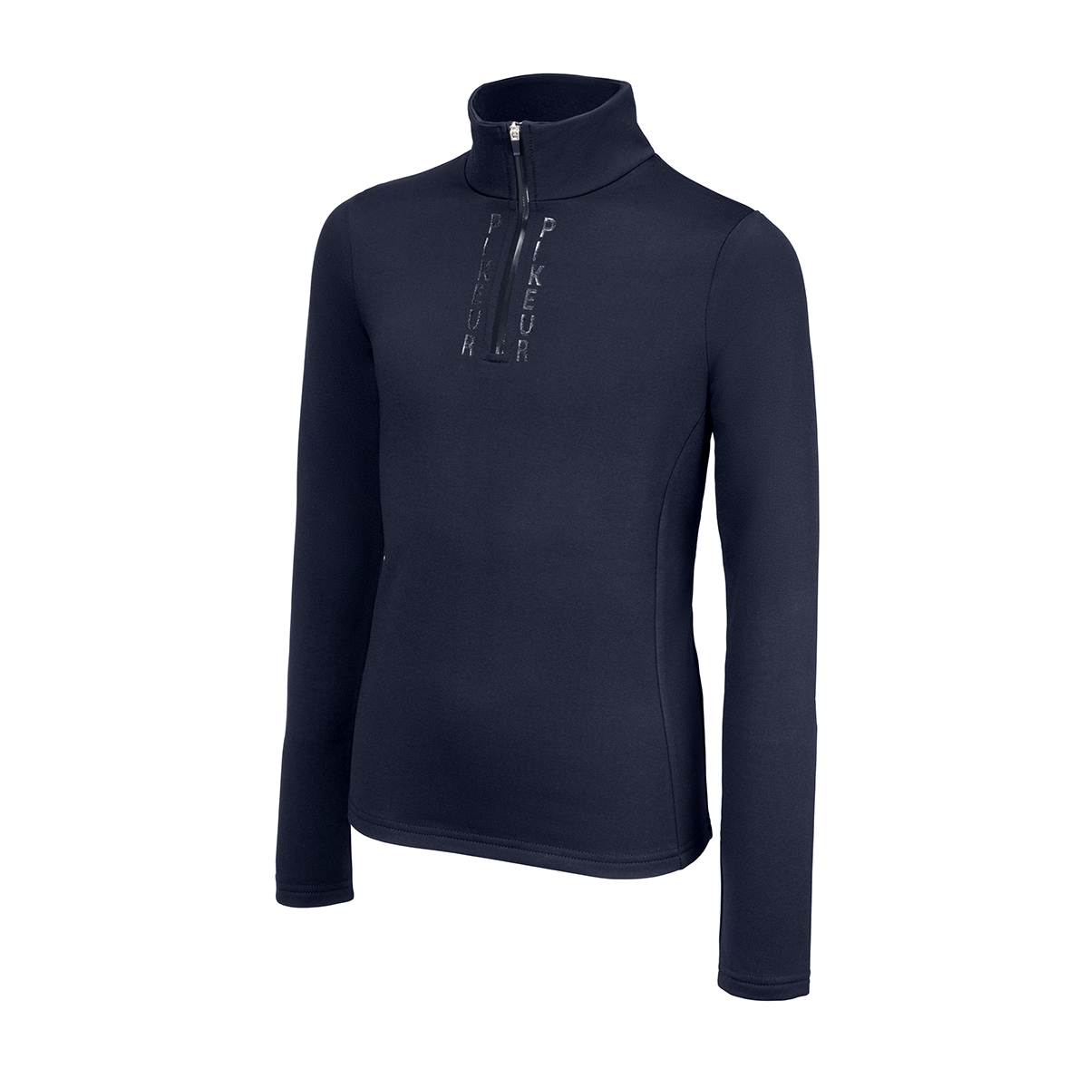 Trainingsshirt Pikeur Zip Kids Donkerblauw, 140 in donkerblauw