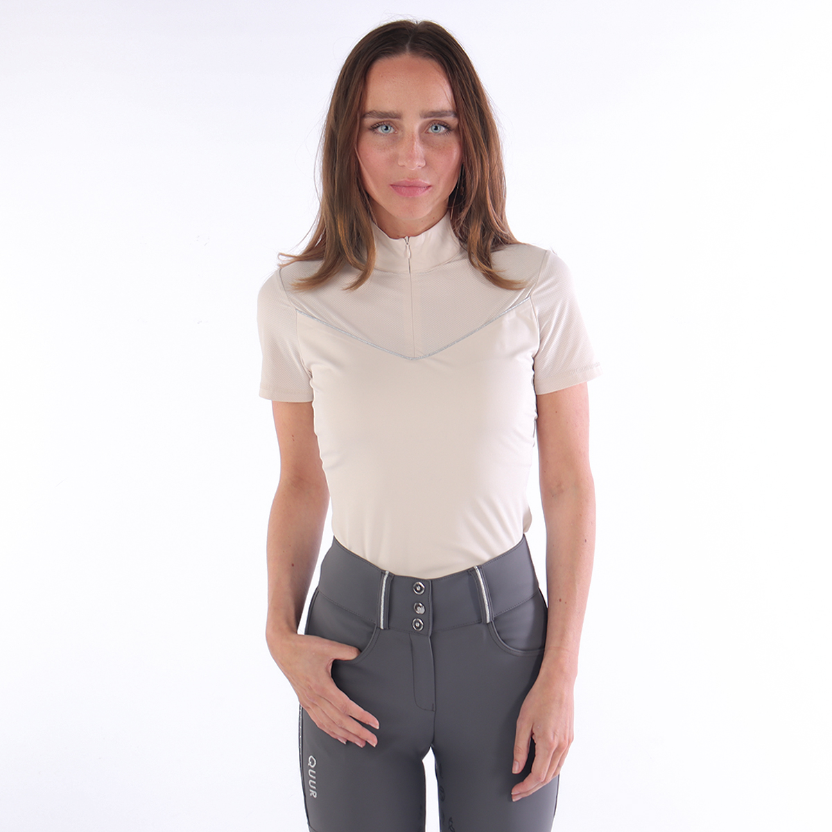 Trainingsshirt Quur Qflora Lichtbruin, S in lichtbruin