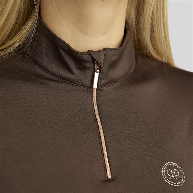 Trainingsshirt Rebel By Montar Rosegold Crystals Bruin