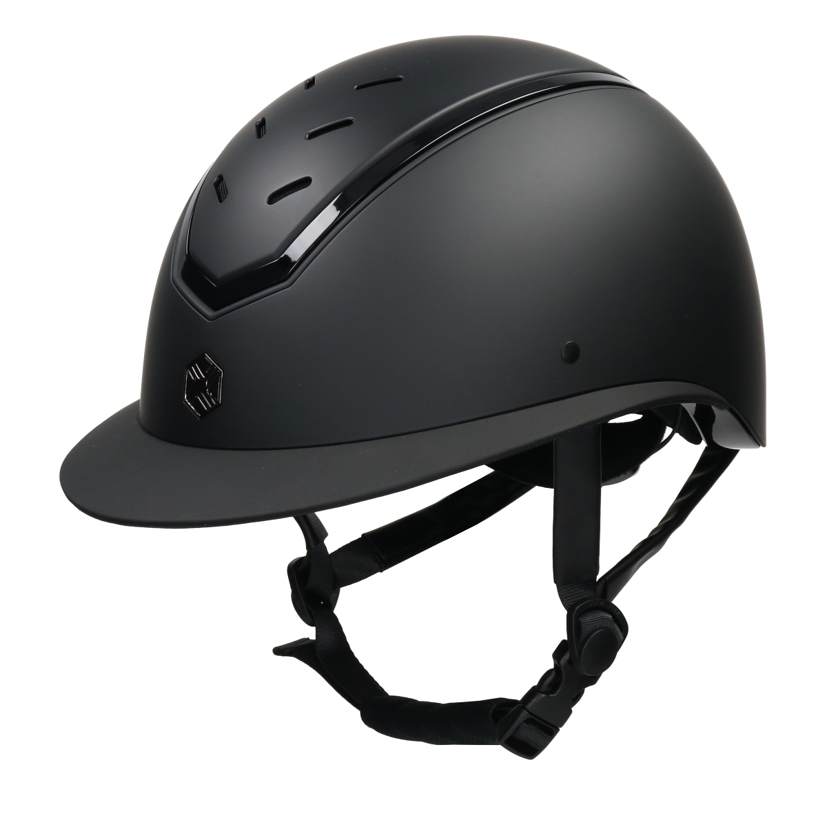 Veiligheidshelm Charles Owen Kylo Matt Brede Klep Zwart, 58-61 cm in zwart