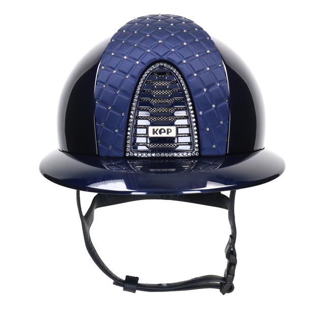 Veiligheidshelm KEP Italia Cromo 2.0 Polish Metal Milano Swarovski Polo Donkerblauw