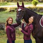 Vest Equestrian Stockholm Merlot Crystal Gold Donkerrood