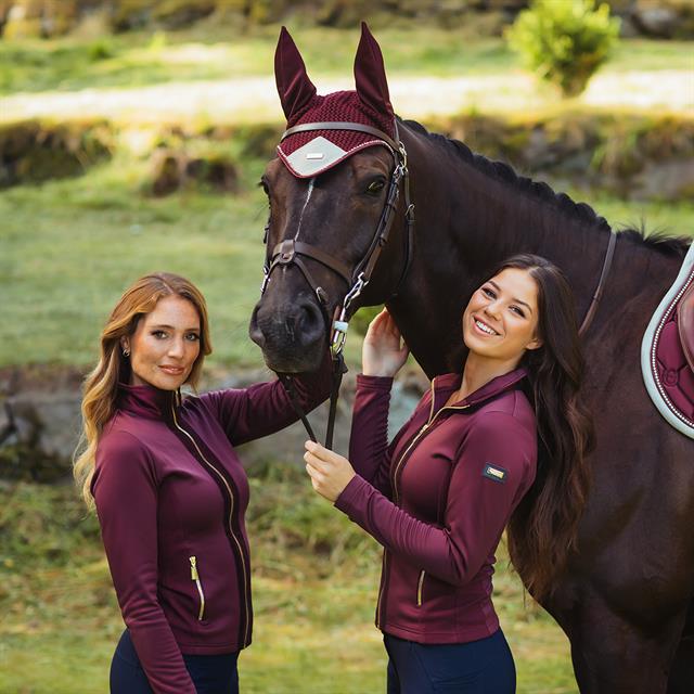 Vest Equestrian Stockholm Merlot Crystal Gold Donkerrood