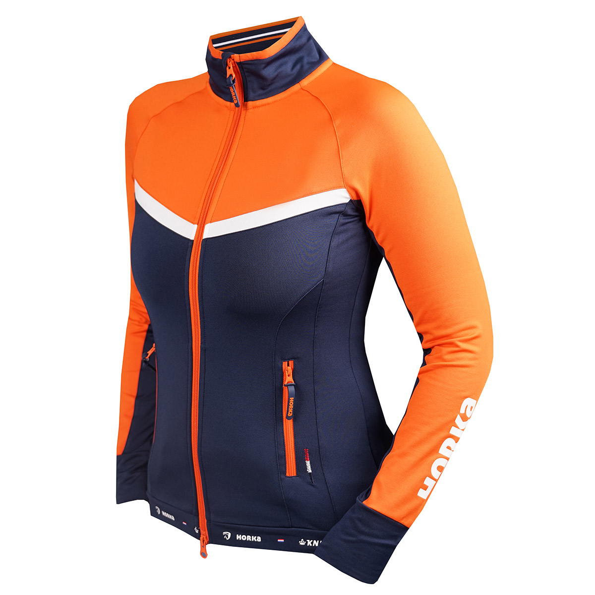 Vest Knhs Donkerblauw-oranje, XXL in donkerblauw/oranje