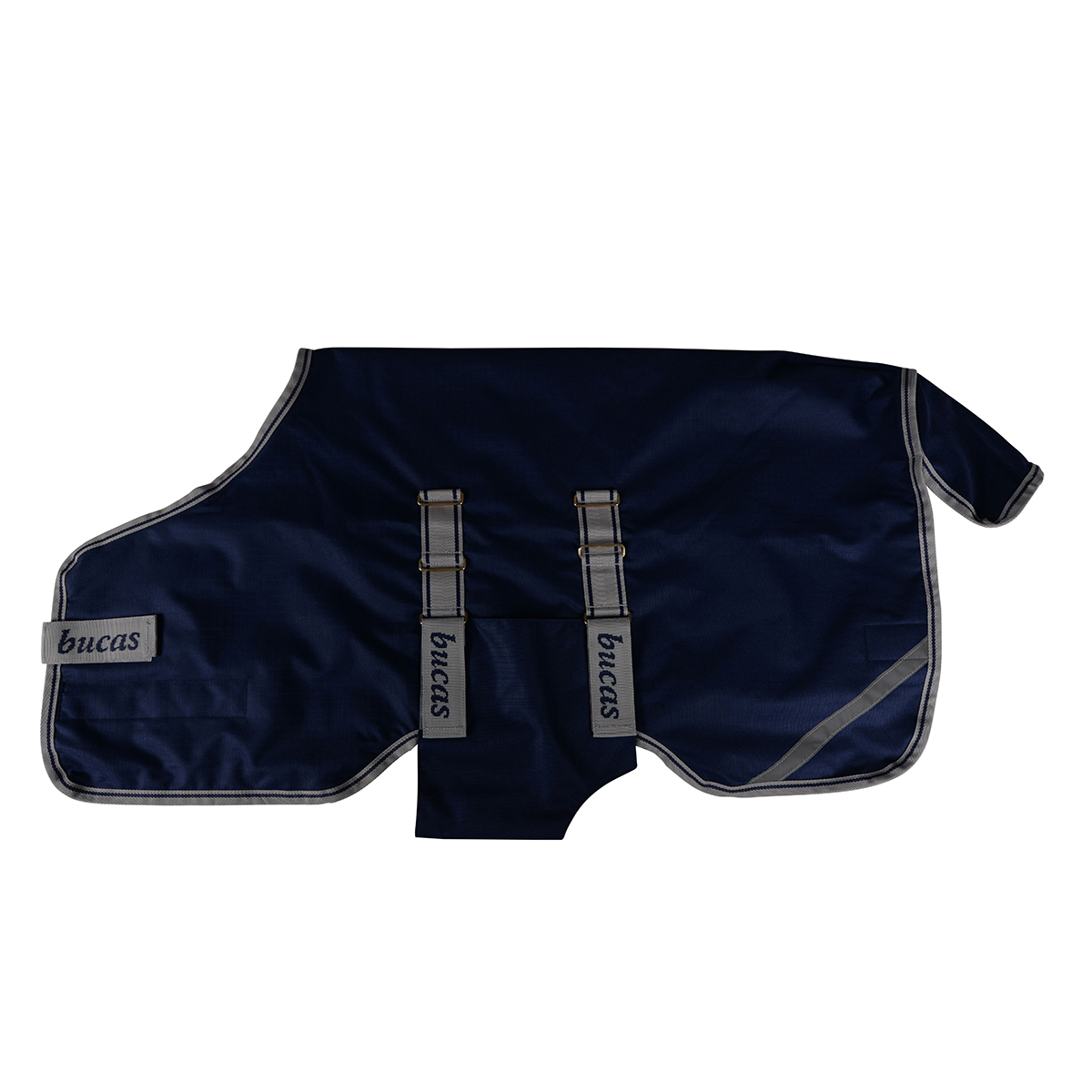 Bucas Veulendeken Turnout 50gr - Donkerblauw-zilver