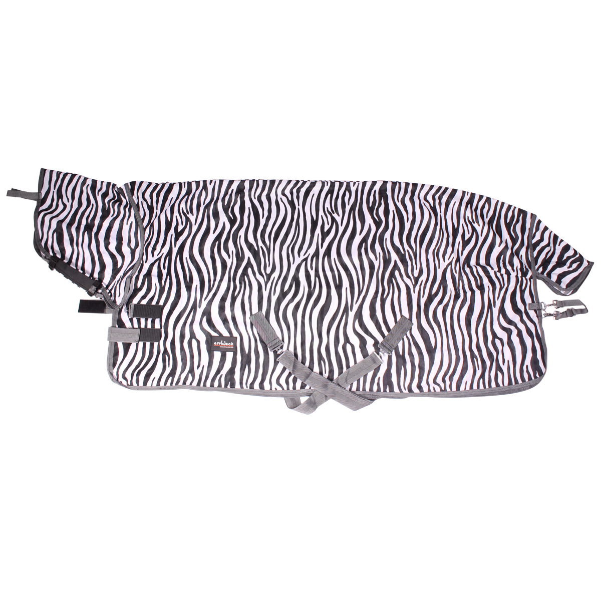 Vliegendeken Epplejeck Zebra Full Neck Zwart-wit, 165 cm in zwart/wit