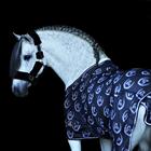 Vliegendeken Horsegear All Over Donkerblauw-wit