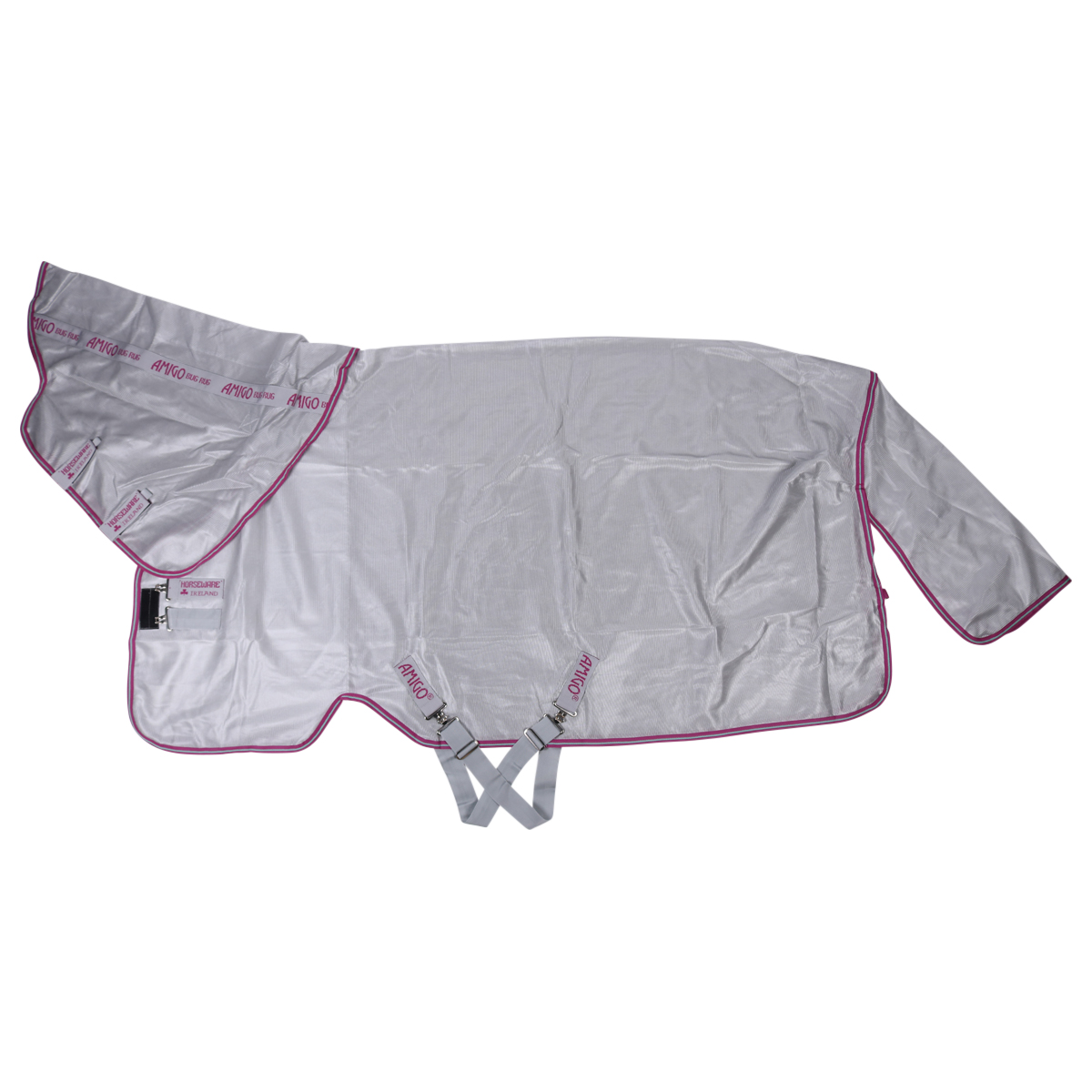 Vliegendeken Horseware Amigo Bug Rug Grijs-paars, 175 cm in grijs/paars