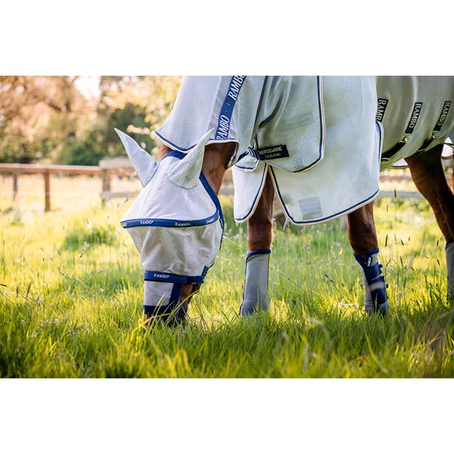 Vliegendeken Horseware Rambo Protector Zilver-blauw