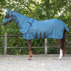 Vliegendeken Met Nek En Masker QHP Darkturquoise
