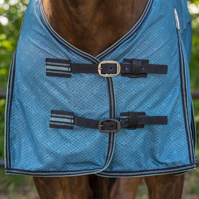 Vliegendeken Met Nek En Masker QHP Darkturquoise