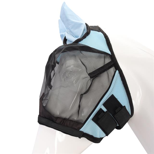 Vliegenmasker HORSEGEAR HGAfneembare Neusflap Lichtblauw