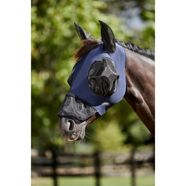 Vliegenmasker WeatherBeeta ComFiTec Luxe Bug Eye Met Oren & Neus Donkerblauw-zwart
