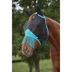 Vliegenmasker WeatherBeeta Deluxe Fine Ears&Tassels Zwart-turquoise