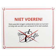Weidebord Niet Voeren Diverse