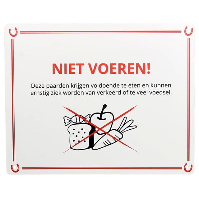 Weidebord Niet Voeren 