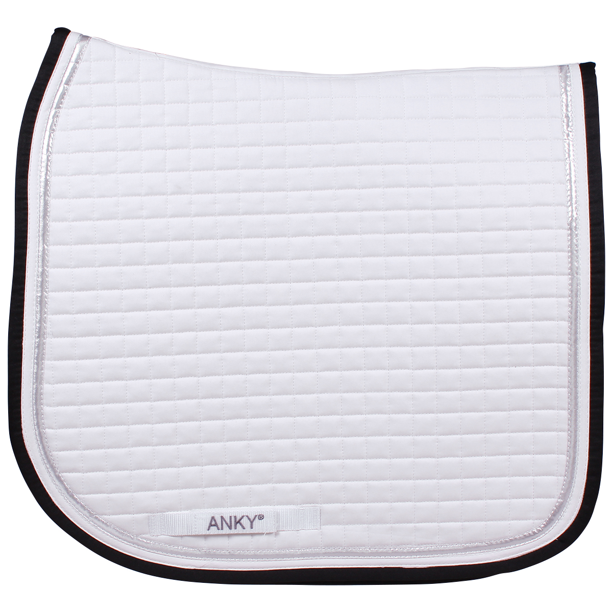 Zadeldek Anky Deluxe Wit-zwart, Dressuur paard in wit/zwart