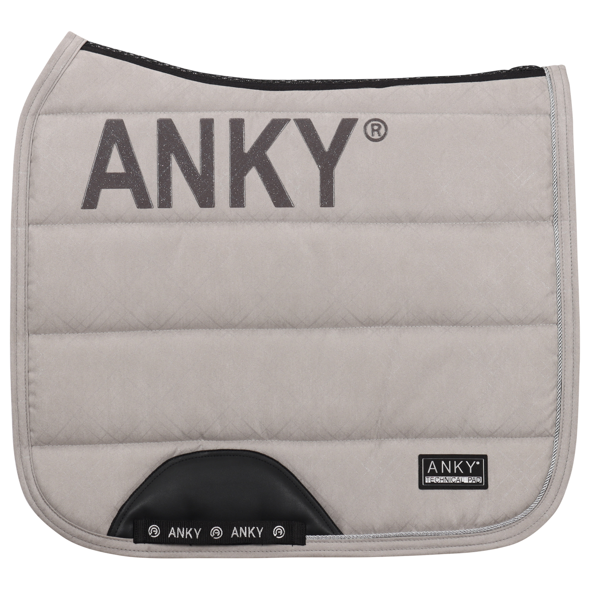 Zadeldek Anky Dressage Printed, Dressuur paard in grijs