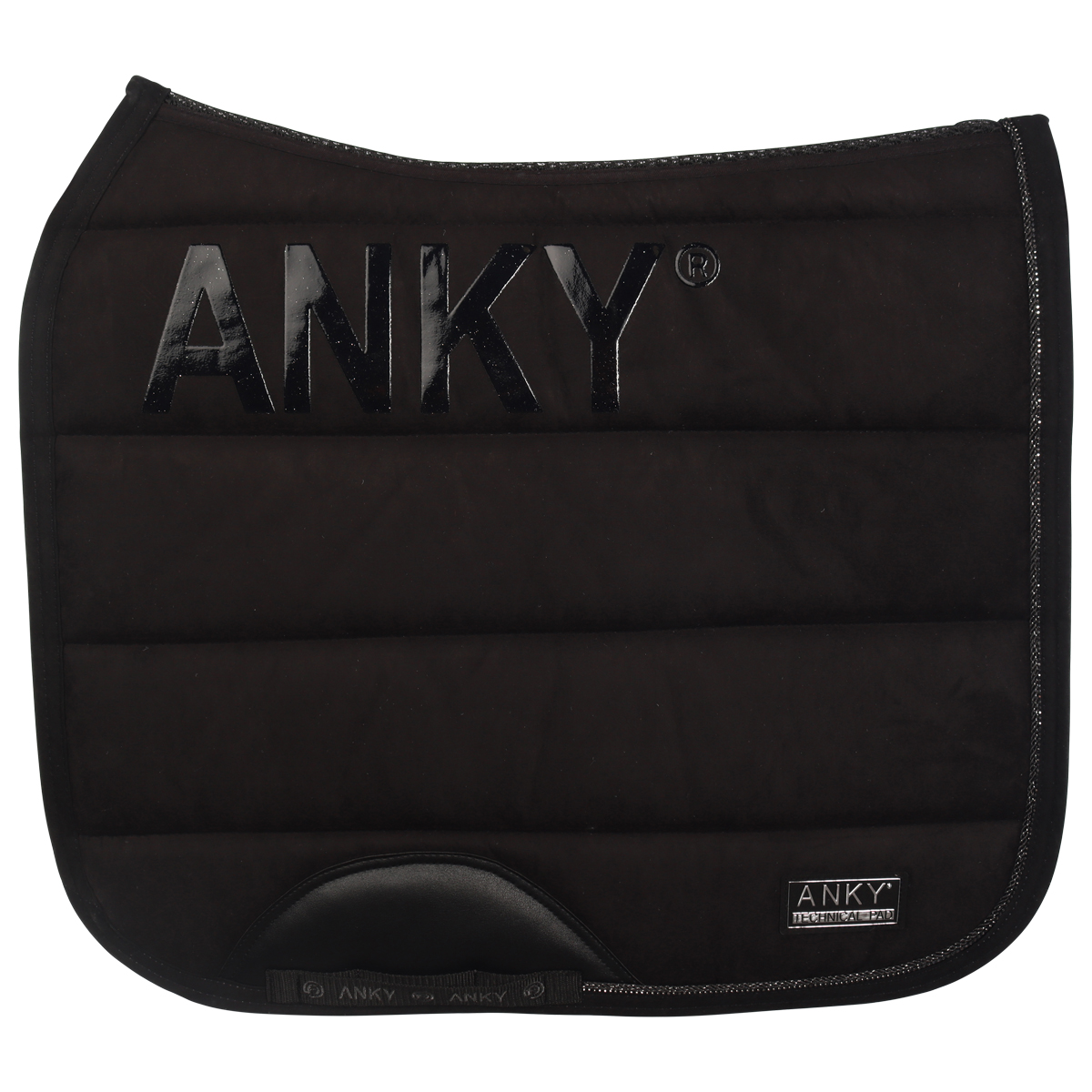 Zadeldek Anky Glitter Dressage Zwart, Dressuur paard in zwart