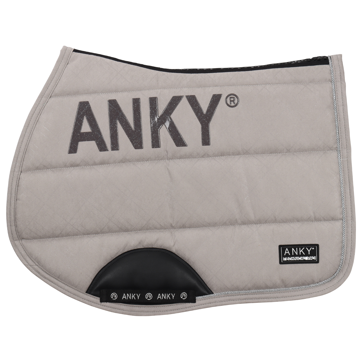 Zadeldek Anky Jump Printed Grijs, Springen paard in grijs