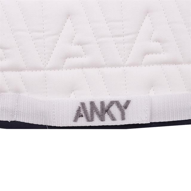 Zadeldek ANKY Twill Dressage Wit-donkerblauw