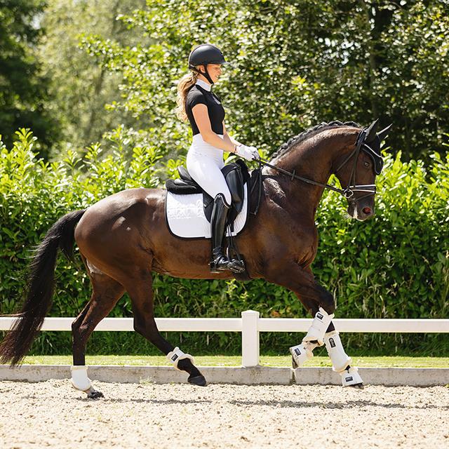 Zadeldek ANKY Twill Dressage Wit-zwart