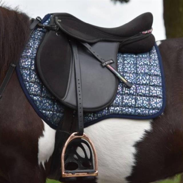 Zadeldek Epplejeck EJLimited Edition Leopard Donkerblauw