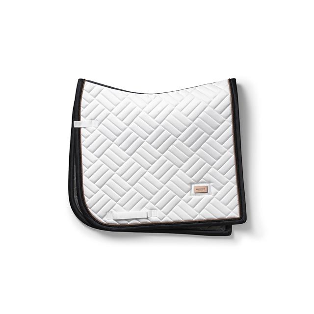 Zadeldek Equestrian Stockholm Modern White Dark Ocean Dressuur Wit-donkergrijs