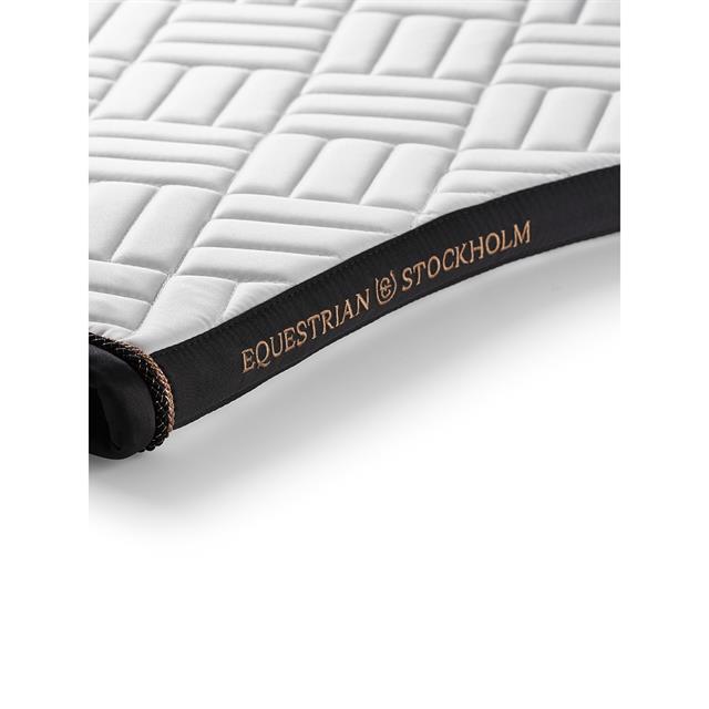 Zadeldek Equestrian Stockholm Modern White Dark Ocean Dressuur Wit-donkergrijs