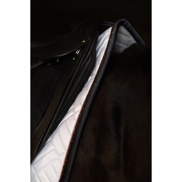 Zadeldek Equestrian Stockholm Modern White Dark Ocean Dressuur Wit-donkergrijs