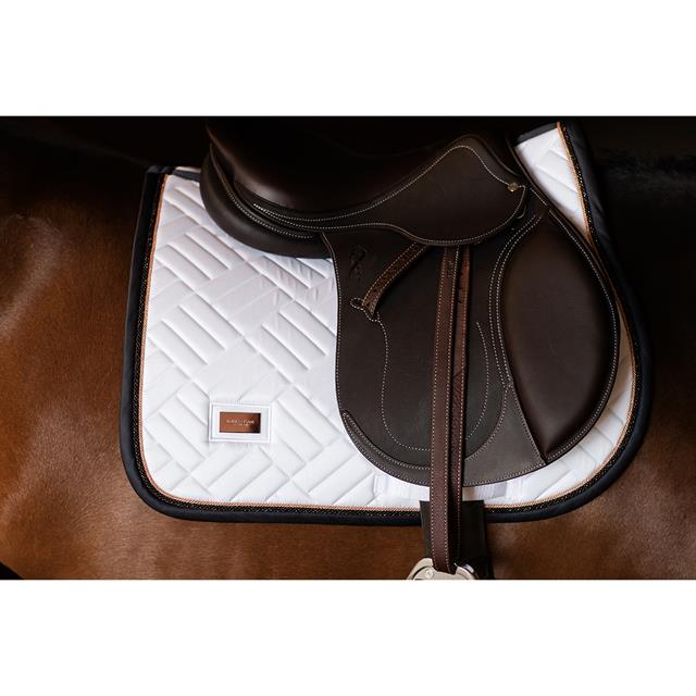 Zadeldek Equestrian Stockholm Modern White Dark Ocean Springen Wit-donkergrijs