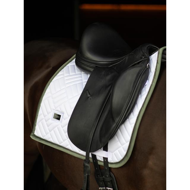Zadeldek Equestrian Stockholm Modern White Striking Valley Dressuur Wit-green