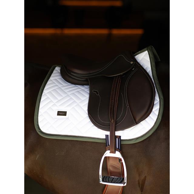 Zadeldek Equestrian Stockholm Modern White Striking Valley Springen Wit-green