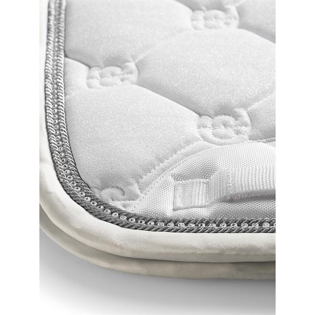 Zadeldek Equestrian Stockholm White Glimmer Dressuur Wit