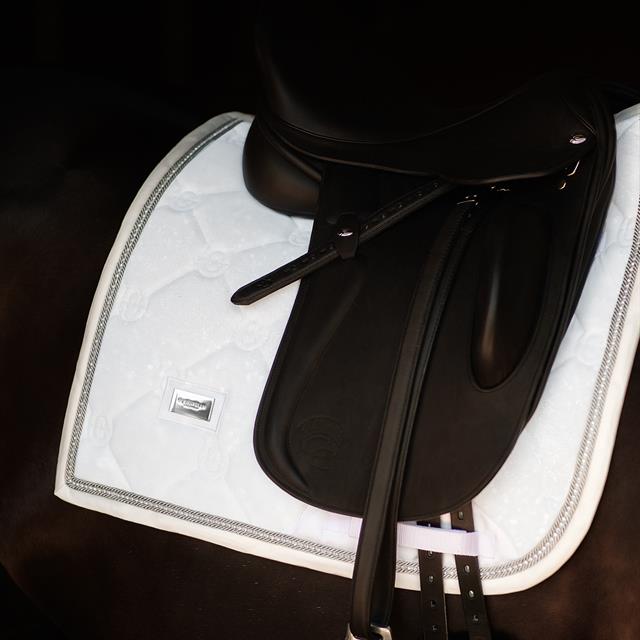 Zadeldek Equestrian Stockholm White Glimmer Dressuur Wit