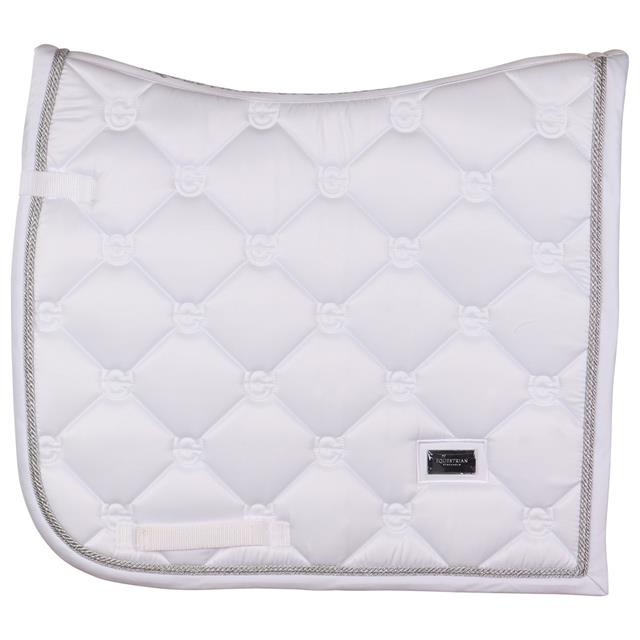 Zadeldek Equestrian Stockholm White Perfect Silver Wit-zilver
