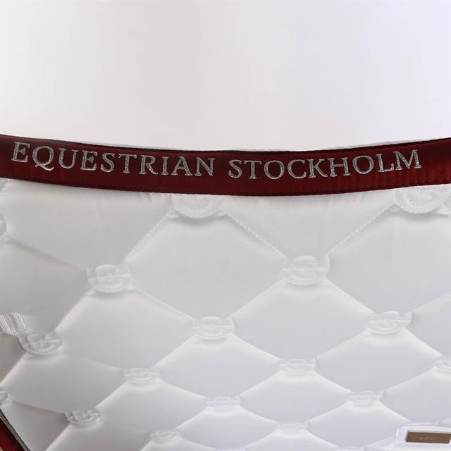 Zadeldek Equestrian Stockholm White Perfection Bordeaux Wit-rood