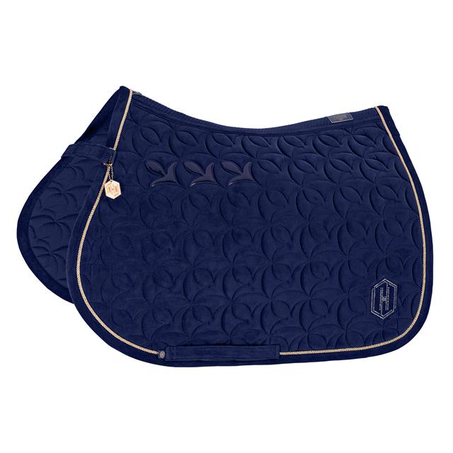 Zadeldek Eskadron Heritage Velours Emblem Veelzijdigheid Donkerblauw